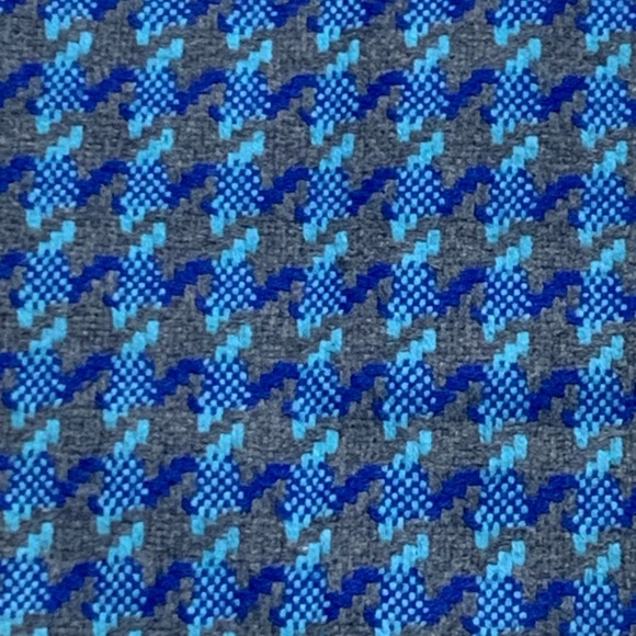 TALBOTS wool blend Plaid Check Houndstooth grey blue Pencil Skirt s 12 - Picture 4 of 8